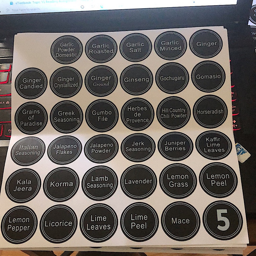 Seasoning Labels - Picture 5 of 10